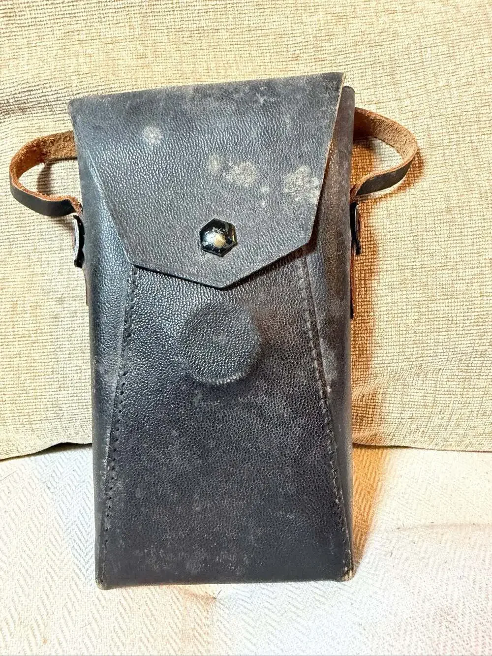 Vintage Brown Leather Folding Bellows Camera Case - Small Pouch – , CA